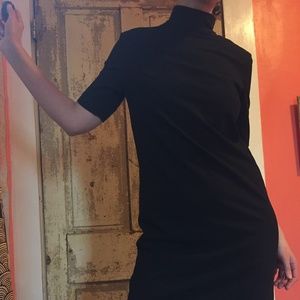 Talbots Made in USA Size 6 Black High Neck Dress